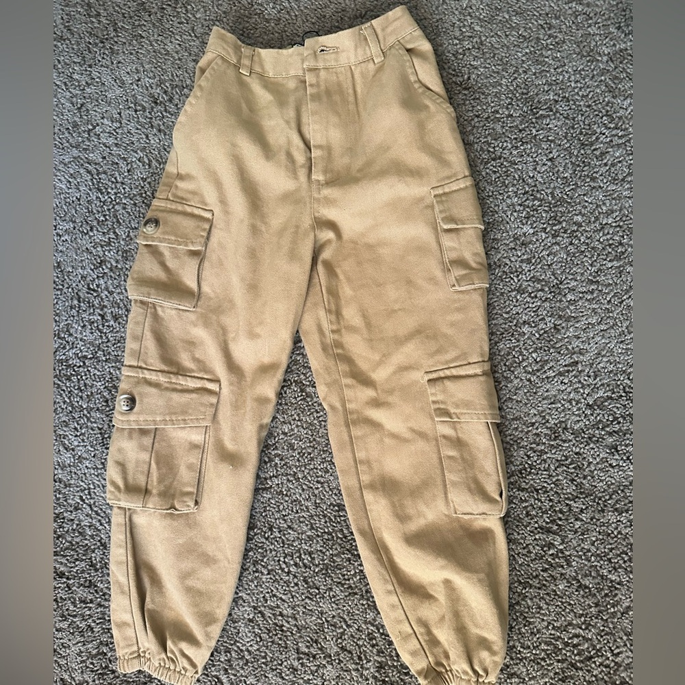Fashion Nova Kids Beige Cargo Pants